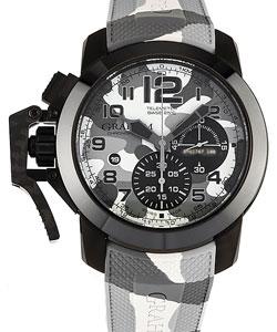 Chronofighter Oversize Black Arrow in Black PVD On Grey Camouflage Rubber Strap with Grey Camouflage Dial