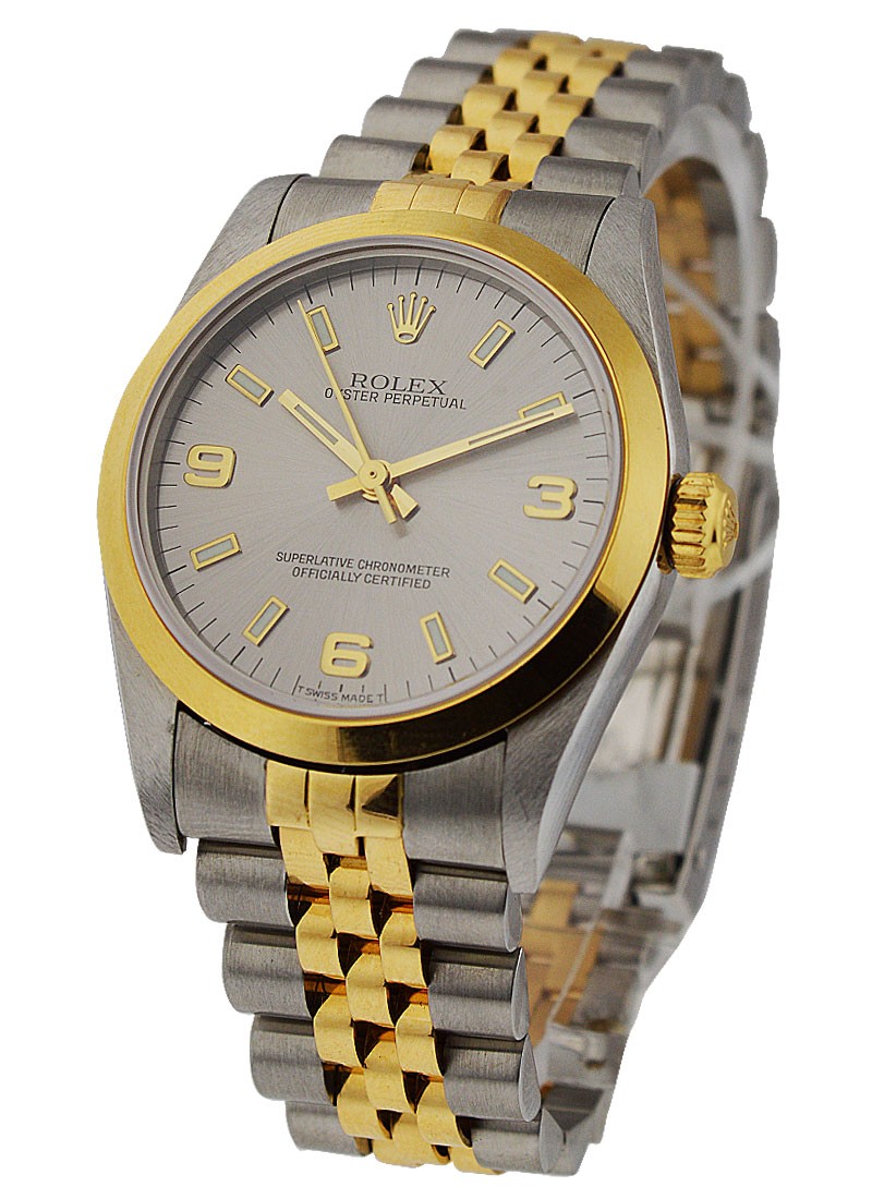 Pre-Owned Rolex Mid Size - Date - Steel and Yellow Gold Smooth Bezel - 31mm