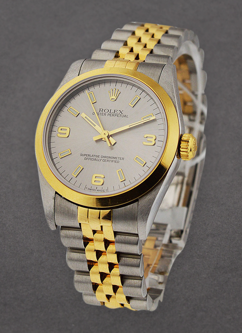 Pre-Owned Rolex Mid Size - Date - Steel and Yellow Gold Smooth Bezel - 31mm