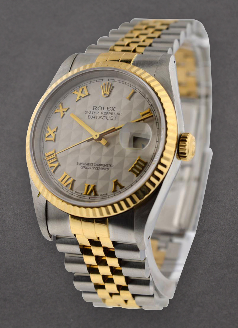 Pre-Owned Rolex 2-Tone Datejust 36mm with Yellow Gold Fluted Bezel