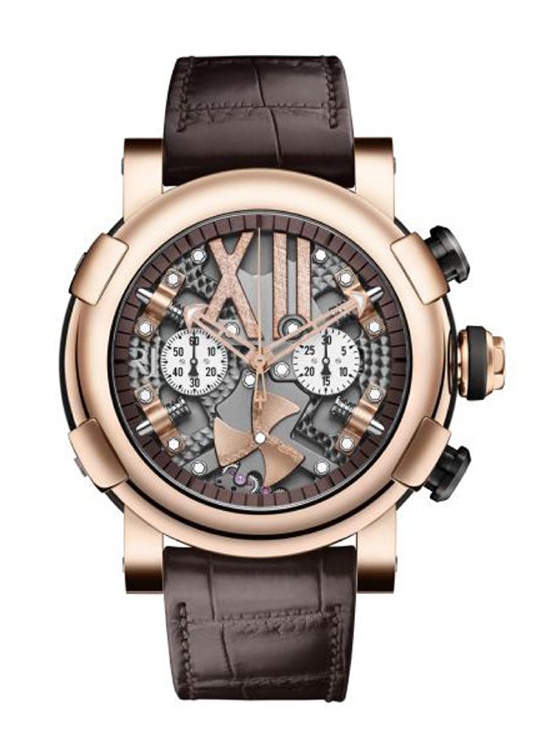 Romain Jerome Steampunk Chronograph Full Red in Rose Gold & Black PVD Steel