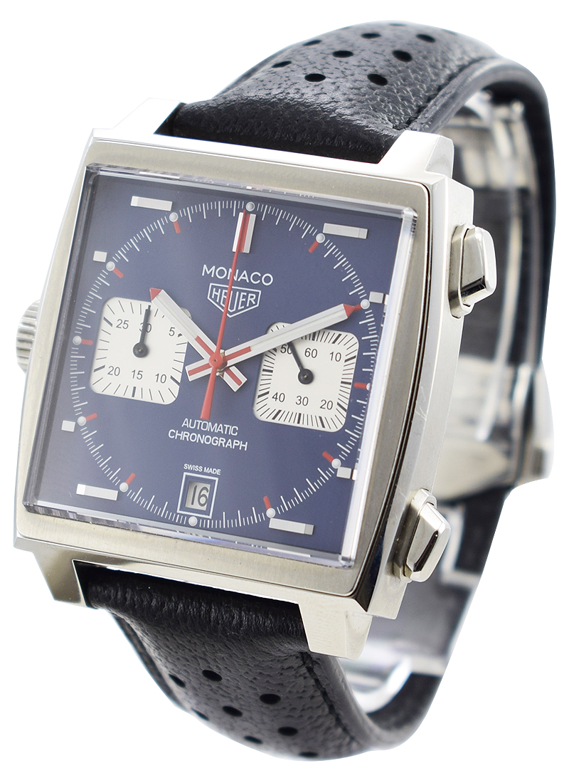 Tag Heuer Watch Monaco Caliber 11 Automatic Blue Dial 39mm CAW211P.FC6356