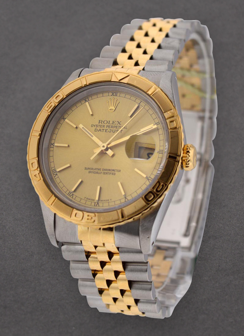 Pre-Owned Rolex Datejust 36mm in Steel with Yellow Gold Thunderbird Bezel