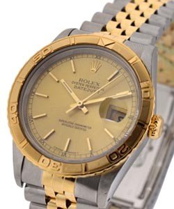 Datejust 36mm in Steel with Yellow Gold Thunderbird Bezel on Jubilee Bracelet with Champagne Stick Dial