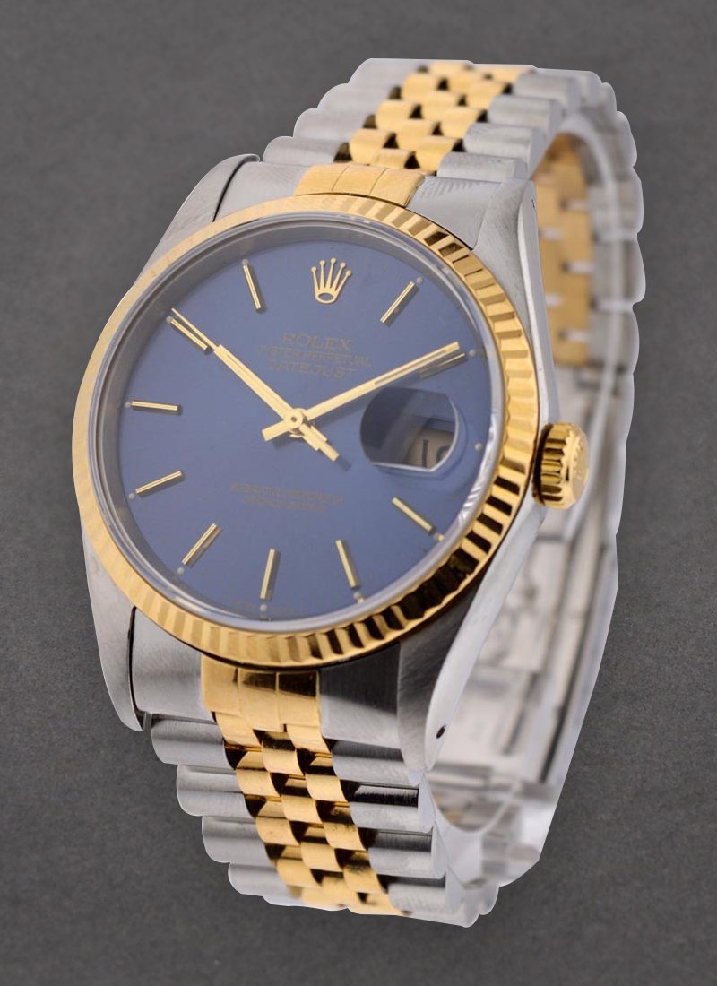 Pre-Owned Rolex Datejust 36mm in Steel with Yellow Gold Fluted Bezel