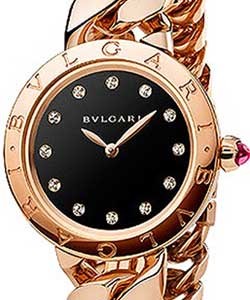 Catene Ladies 31mm Quartz in Rose Gold  On Rose Gold bracelet with Black Onyx Diamond Dial