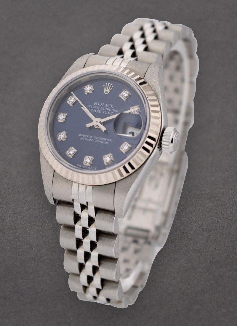 Pre-Owned Rolex Lady's Datejust in Steel with White Gold Fluted Bezel