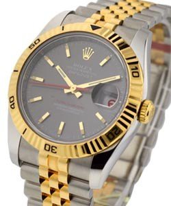 2-Tone Datejust 36mm with Turn-O-Graph Bezel on Jubilee Bracelet with Slate Grey Dial with Gold Stick