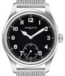 1858 Classic Small Seconds Mens 47mm Manual in Steel On Steel Mesh Bracelet with Black Arabic Dial