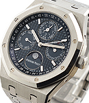 Royal Oak Perpetual Calendar Mens 41mm Automatic in Steel On Steel Bracelet with Blue Dial