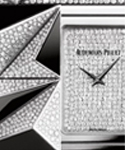 Haute Joaillerie Punk Ladies 44mm Quartz in White Gold with Diamonds On White Gold Diamond Bracelet with Pave Diamond Dial