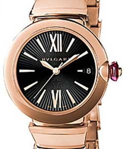 Lucea Date in Rose Gold on Rose Gold Bracelet with Black Dial
