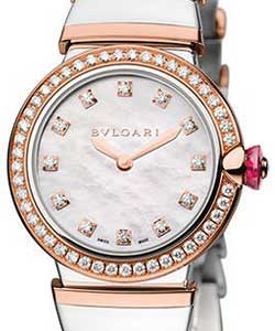 Lucea 28mm in Rose Gold On Rose Gold  and Steel Bracelet  with Mother of Pearl Dial