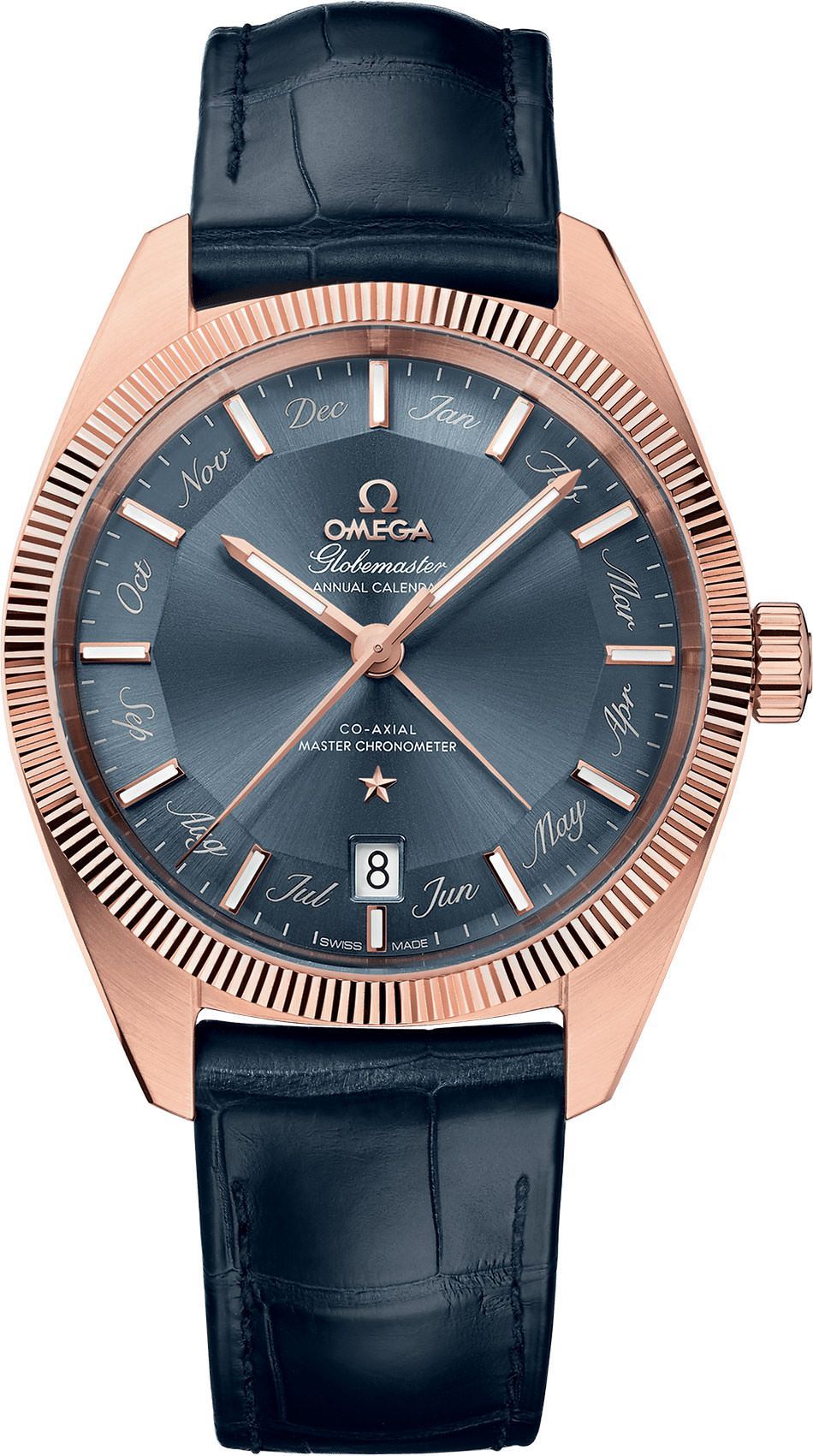 Omega Globemaster Date Mens 41mm Automatic in Rose Gold