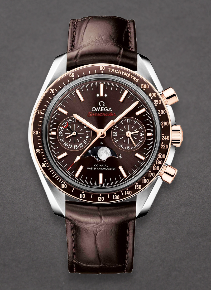 Omega Speedmaster Automatic 44.25mm Automatic in Steel and Rose Gold Bezel