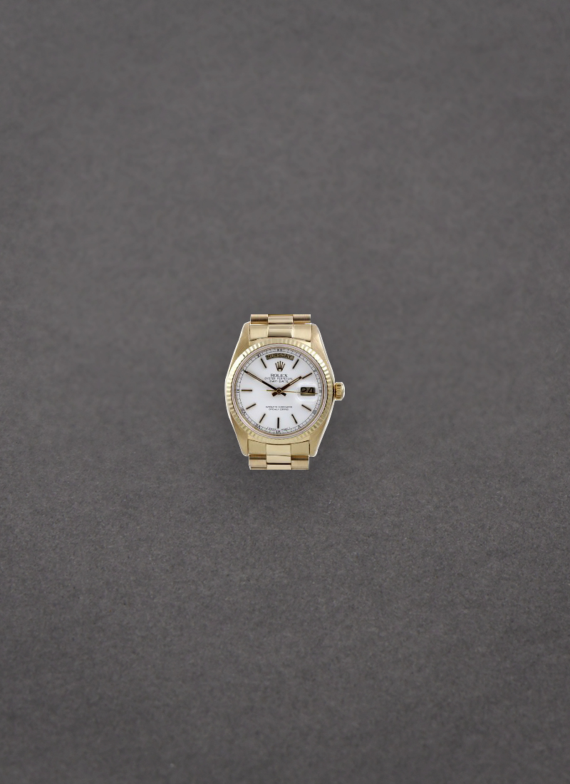 Pre-Owned Rolex President - 36mm - Yellow Gold - Fluted Bezel