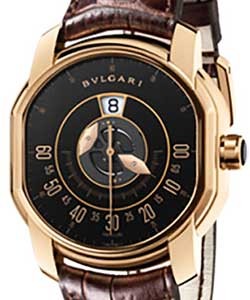 Daniel Roth mens 45mm Automatic in Rose Gold On Brown Alligator Strap with Dark Anthracite Dial