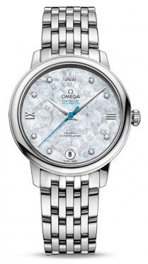 Deville Prestige Ladies 32.7mm Quartz in Steel On Steel Bracelet with White Diamond Dial
