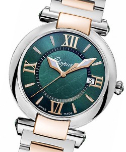 Imperiale - Round in 2-Tone  Steel & Rose Gold on Bracelet with Green Dial 
