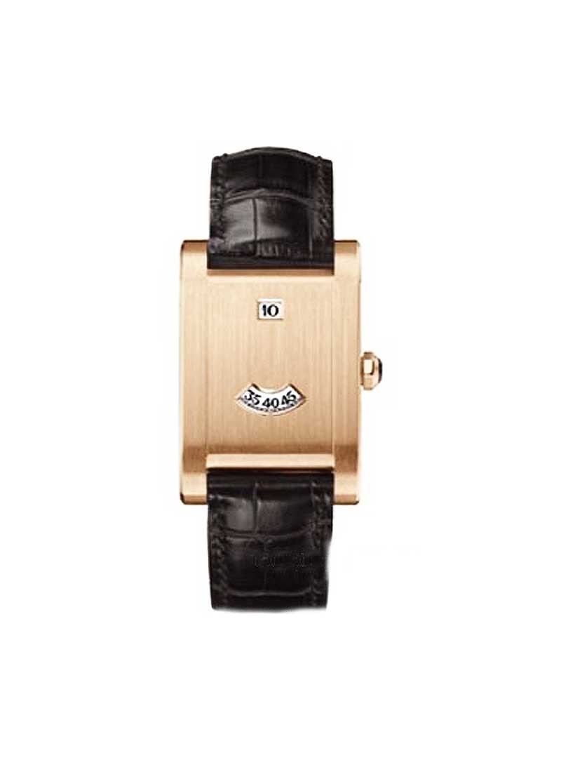 Cartier Tank A Guichets Mens Manual in Rose Gold