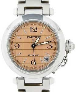 Pasha C Mens in Steel on Steel Bracelet with Brown Guilloche Dial