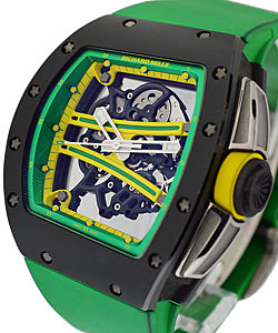 RM 61-01 - Yohan Blake in TZP Black Ceramic On Black Rubber Strap with Skeletonized Dial
