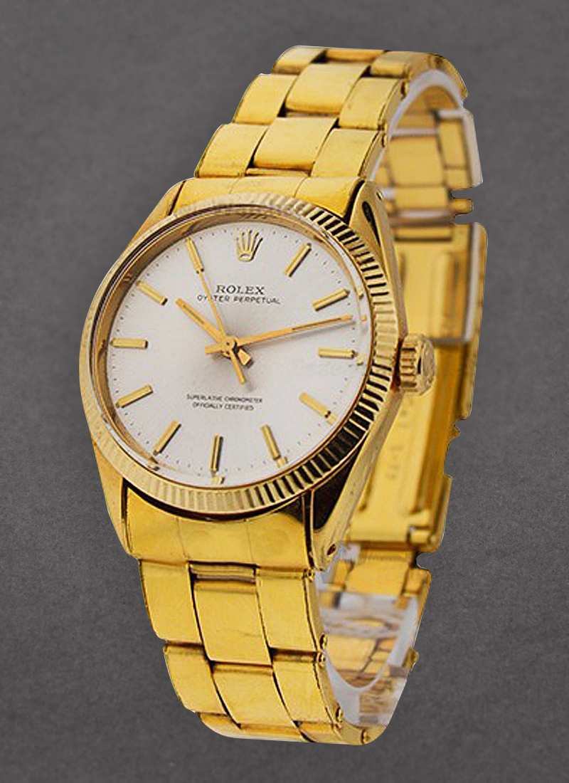 Pre-Owned Rolex 14KT No Date Perpetual 34mm in Yellow Gold