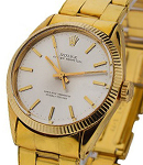 14KT No Date Perpetual 34mm in Yellow Gold on Oyster Stretch Bracelet with Silver Dial