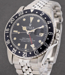 GMT Master in Steel with Black Bezel on Steel Jubilee Bracelet with Black Dial