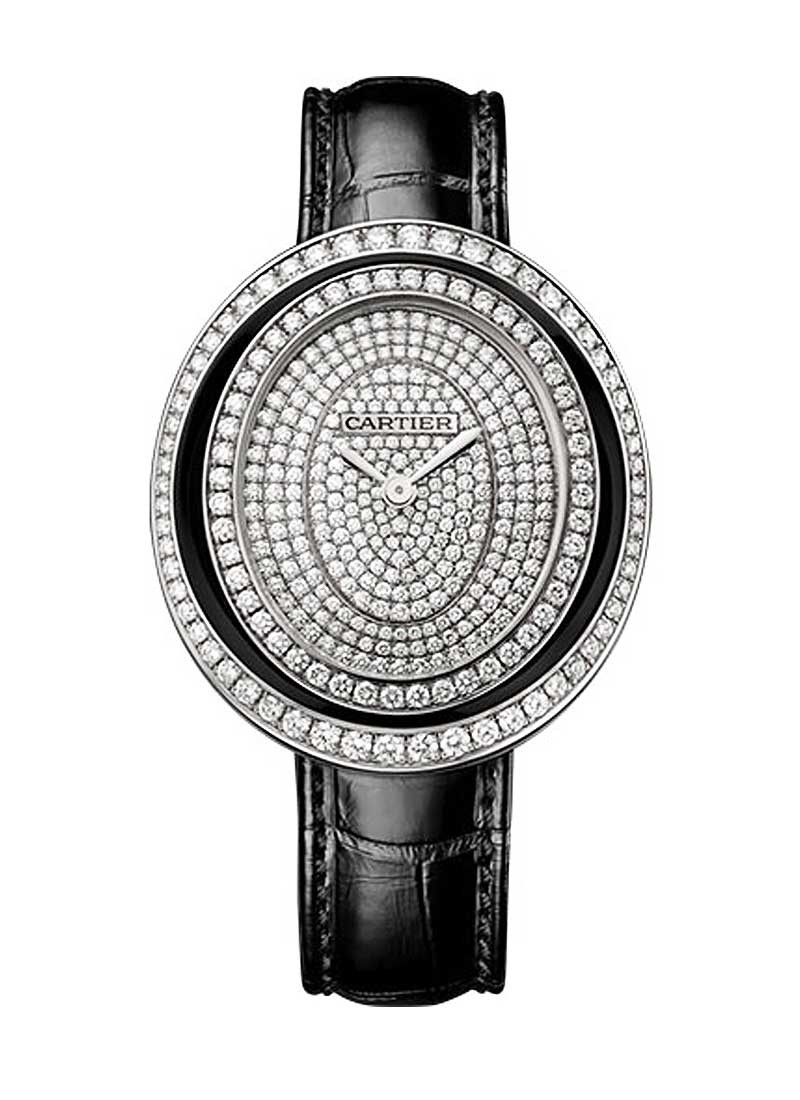 Cartier Hypnose Ladies  Quartz 30mm- White Gold - Diamond Bezel