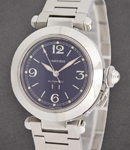 Pasha Ladies 35mm Automatic in Steel On Steel Bracelet with Blue Dial
