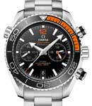 Planet Ocean Chronograph 45.5mm Automatic in Steel On Steel Bracelet with Black Dial