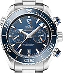 Planet Ocean Chronograph  45.5mm Automatic in Steel On Steel Bracelet with Blue Dial