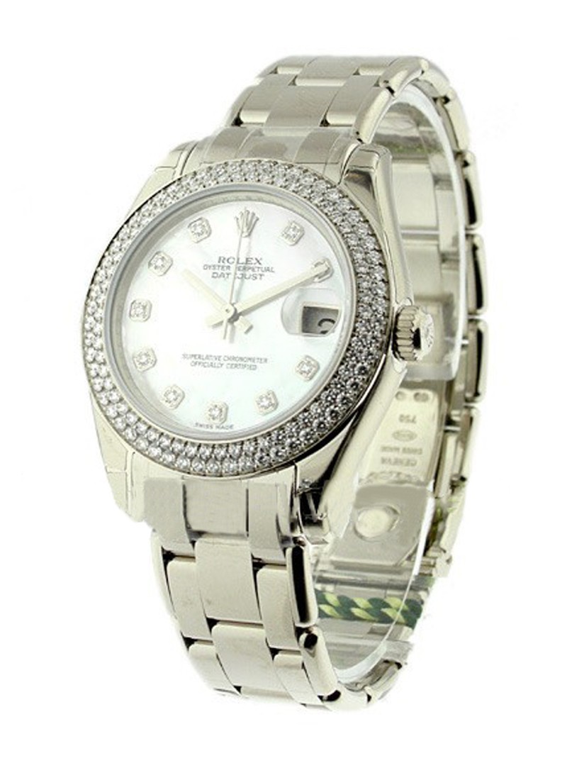 Pre-Owned Rolex Masterpiece - Mid Size - White Gold - 2 Row Diamond Bezel