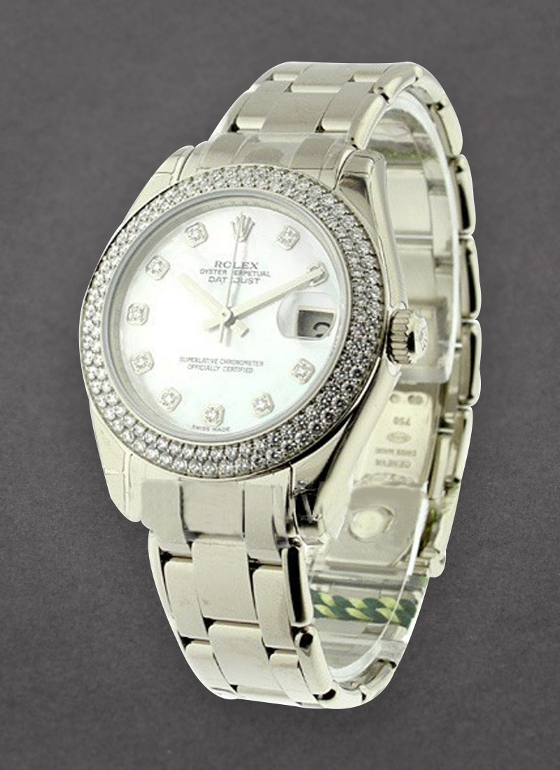 Pre-Owned Rolex Masterpiece - Mid Size - White Gold - 2 Row Diamond Bezel