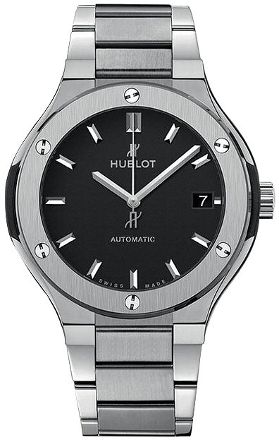 Classic Fusion 38mm Automatic in Tiitanium On Titanium Bracelet with Black Dial