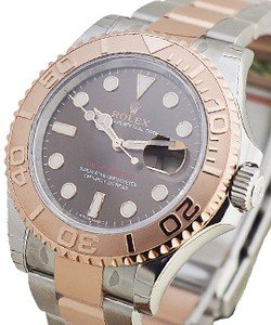 Yacht-master 2-Tone Large Size on Oyster Bracelet with Chocolate Brown Dial
