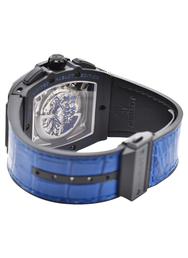 Bruce Lee Limited Edition Spirit of Big Bang - Be Like Water Cermaic Case  On Blue Alligator Strap - Limited to 100pcs 601.CI.1190.LR.BLF16