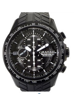 Silverstone RS Endurance Mens 46mm Automatic in Black PVD Steel On Black Rubber Strap with Black Dial