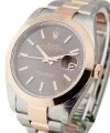 Mens 2-Tone Datejust 41mm on Oyster Bracelet with Chocolate Stick Dial