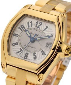 Roadster Automatic in  Yellow Gold on Bracelet with Silver Arabic Dial