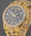 President - Day-Date - Platinum - Domed Bezel on President Bracelet with White Roman Dial