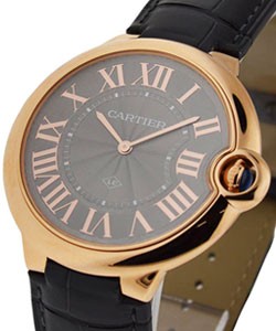 Ballon Bleu Ultra Thin in Rose Gold on Black Alligator Leather Strap with Gray Dial