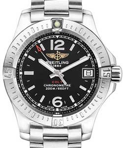 Colt 33mm in Steel on Steel Bracelet with Black Dial