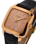 Ref 2540 - Square Shaped Gents Watch Rose Gold on Strap with Rose Dial -  Gueblin Boutique Edition - 1950s