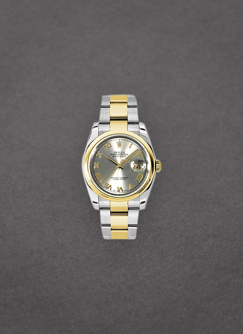 Rolex Unworn Datejust 36mm in Steel with Yellow Gold Smooth Bezel