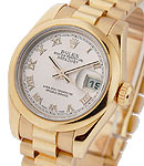 Ladies President in Rose Gold with Smooth Bezel on Rose Gold President Bracelet with Rose Roman Dial