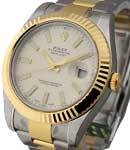 2-Tone Datejust 41mm on Oyster Bracelet with White Index Dial