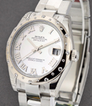 Datejust in Steel with 24 Diamond Bezel  on Steel Oyster Bracelet with Mother of Pearl Roman Dial