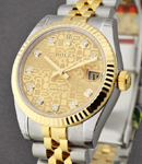 2-Tone Midsize DATEJUST with Jubilee Bracelet Fluted Bezel - Champagne Jubilee Diamond Dial